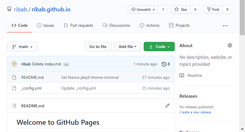 Github Pages Initial Repo